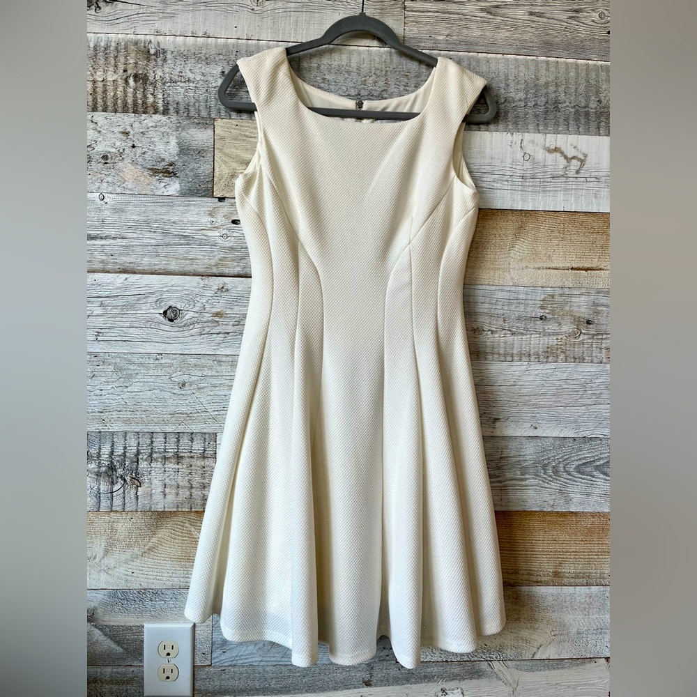 Off-white Christmas dress with sparkle